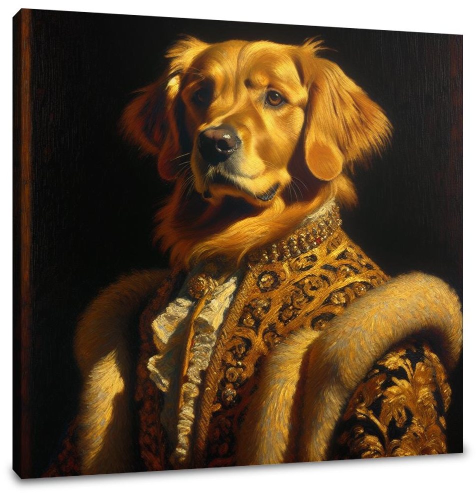 Regal Retriever Reverie Canvas