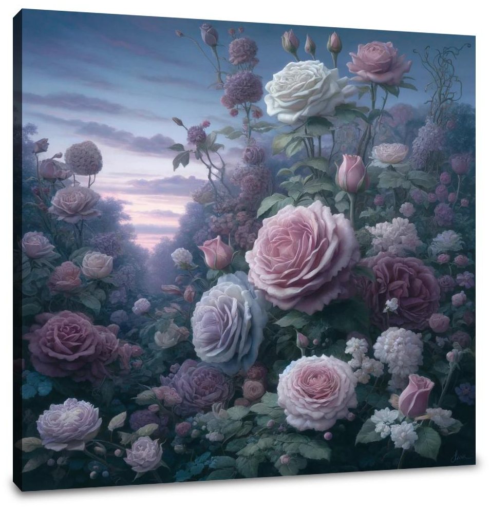 Victorian Elegance Roses Canvas