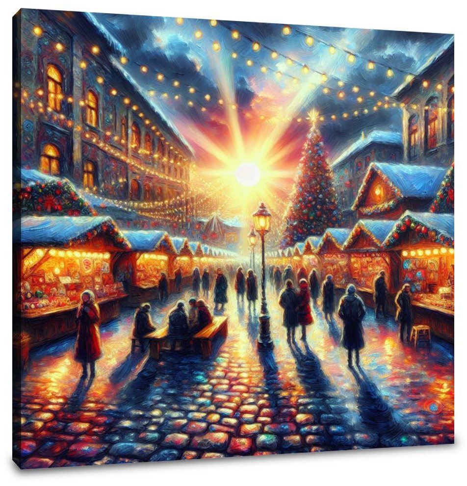 Melancholy at the Christmas Market Canvas