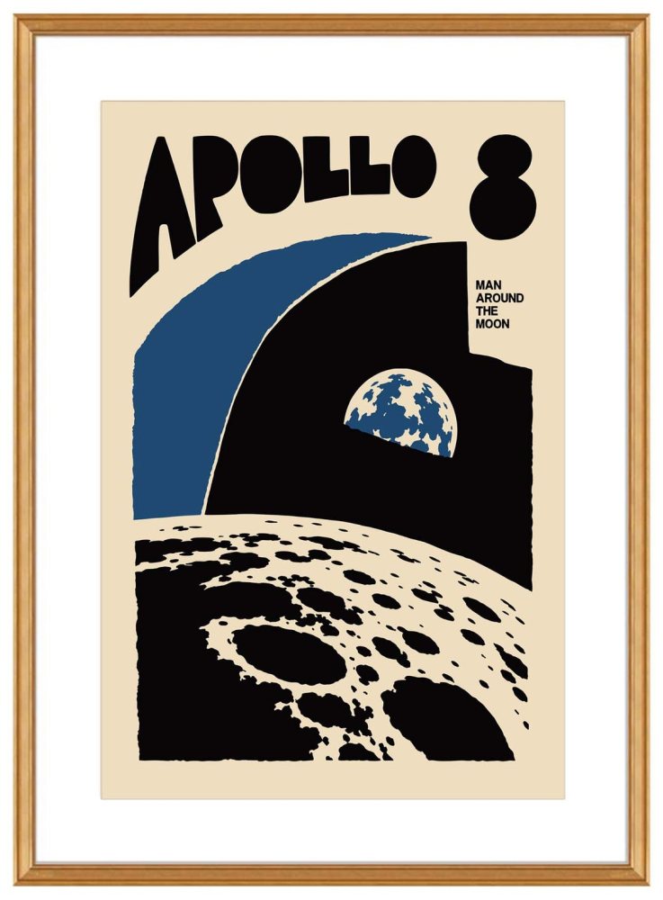 Apollo 8 Space Exploration Poster Print