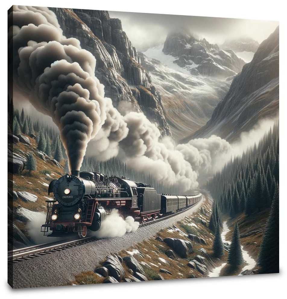 Mountain Pass Express Canvas