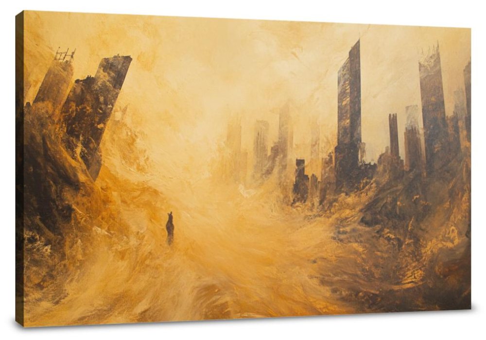 Sandstorm Silhouette Canvas