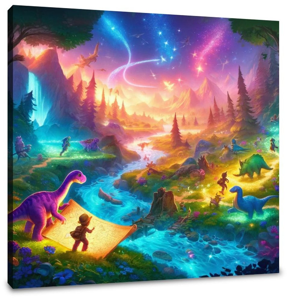 Dinosaur Adventure Quest Canvas