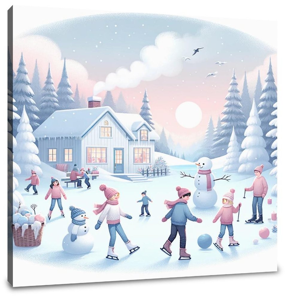 Snowy Fun Canvas