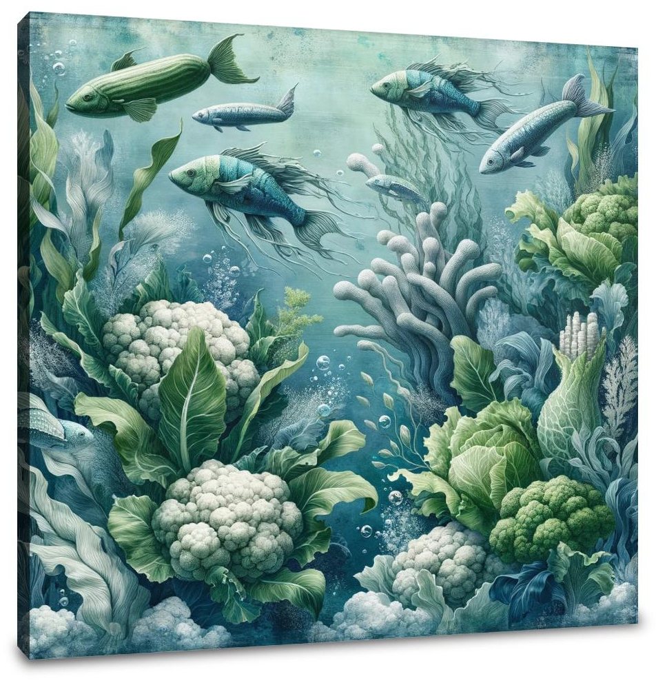 Underwater Veggie Adventure Canvas