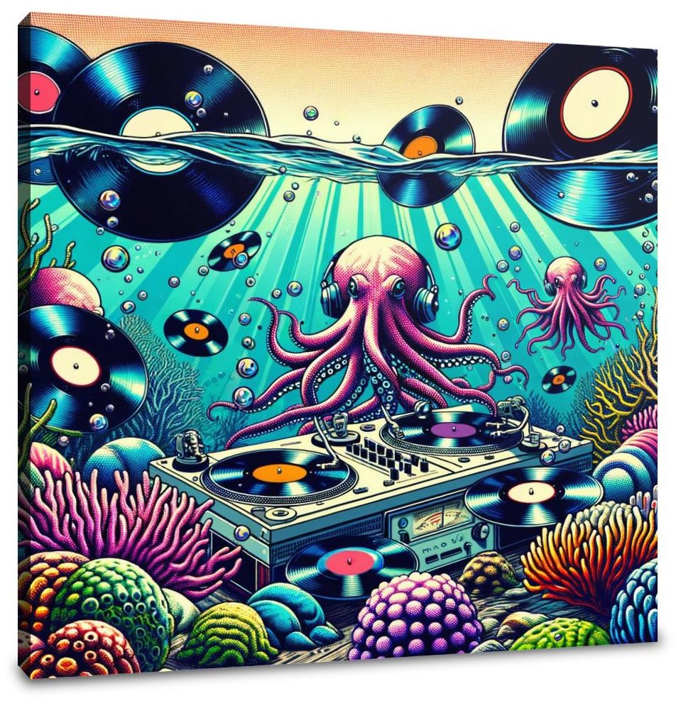 Vinyl Reef Rhythms Canvas