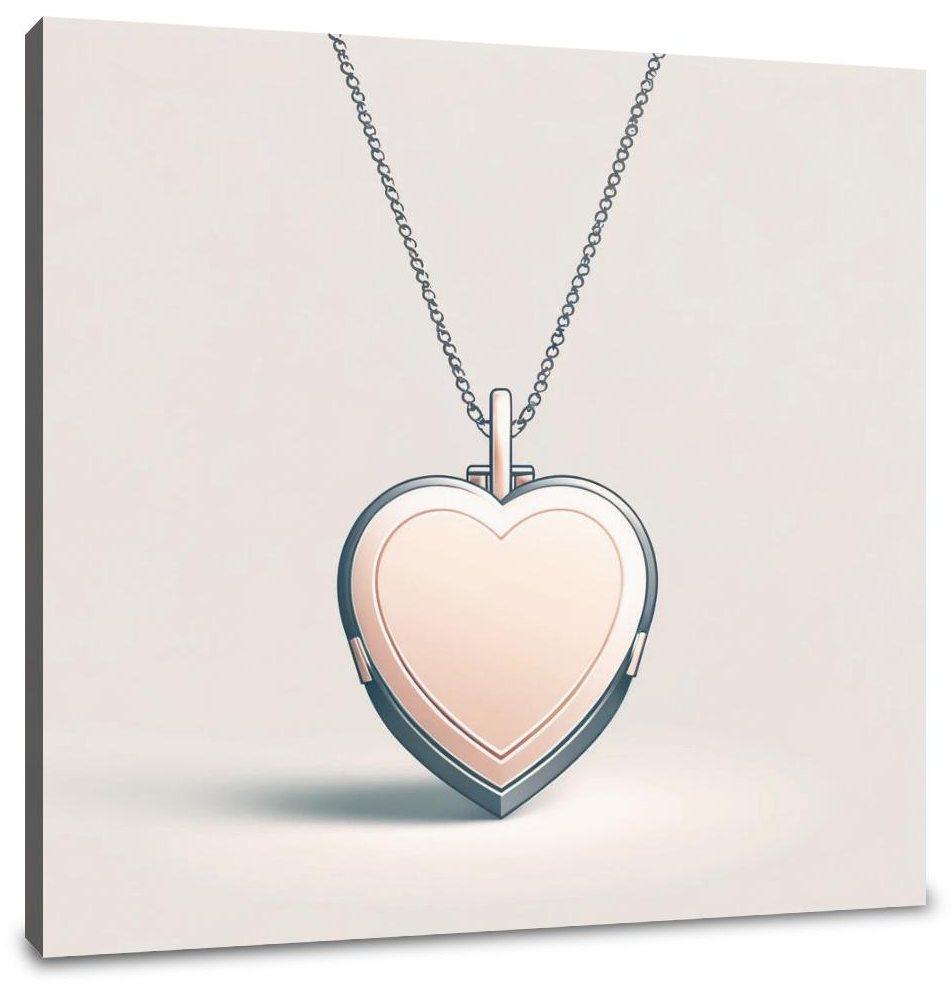 Minimalist Heart Locket Canvas