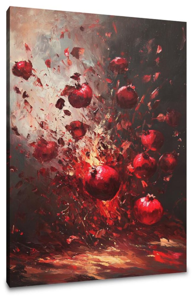 Pomegranate Burst Canvas