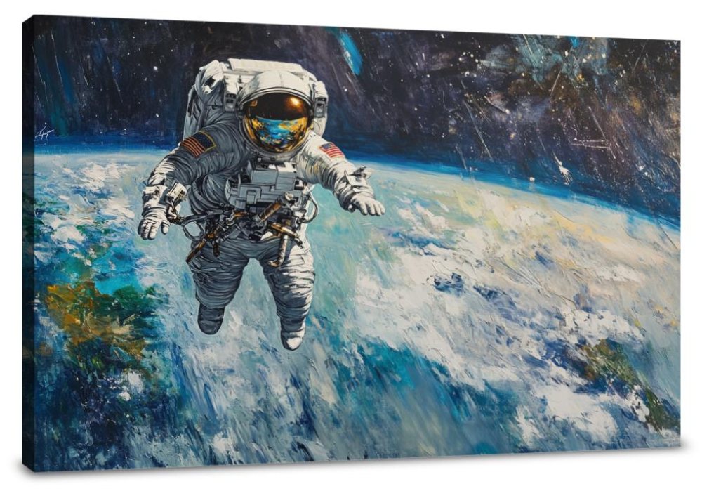Astronaut's Earthly Reverie Canvas