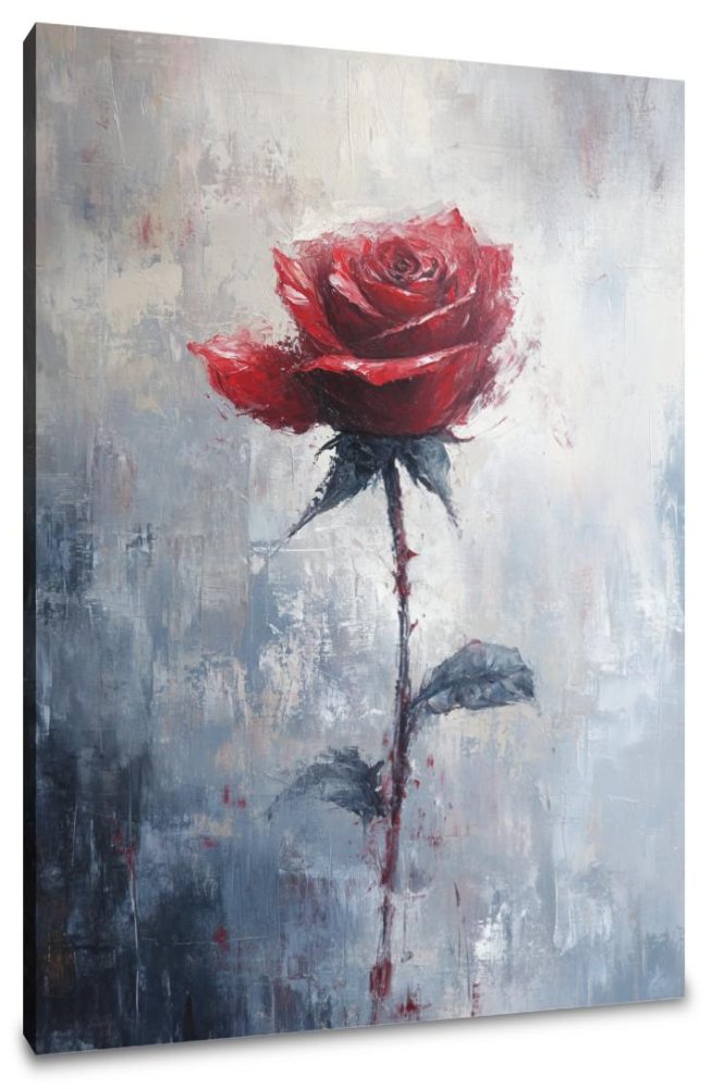 Scarlet Whisper Rose Canvas