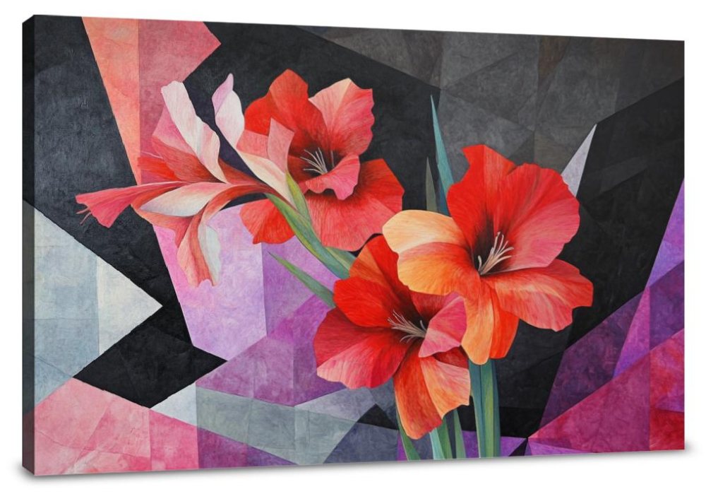 Gladiolus Geometry Canvas