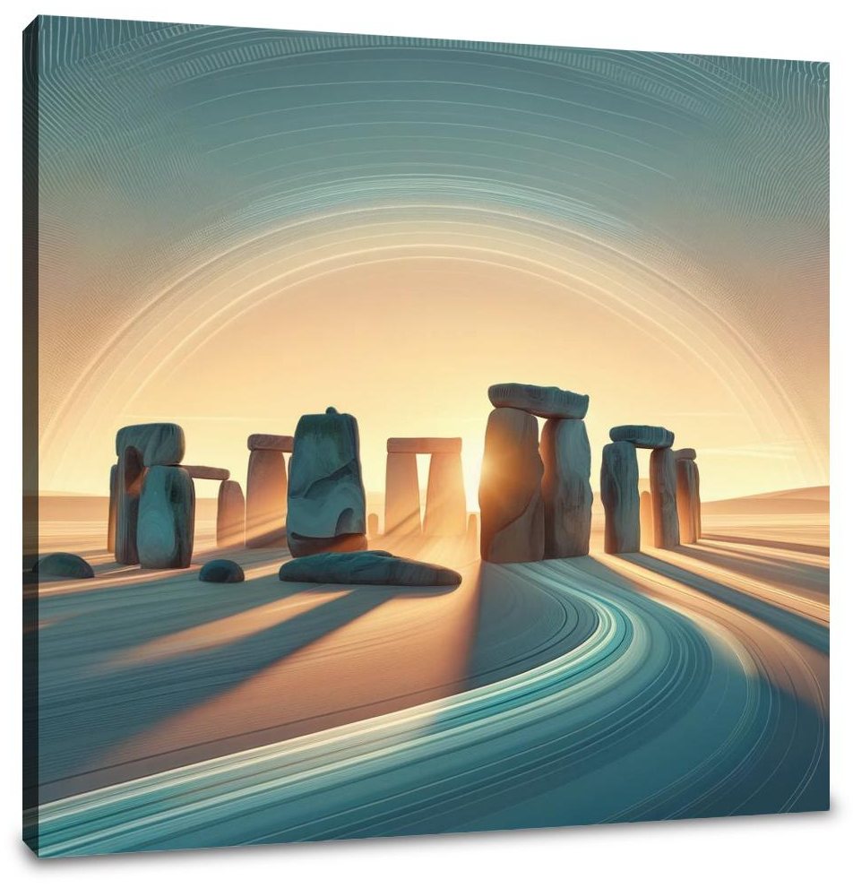 Futuristic Stonehenge Canvas
