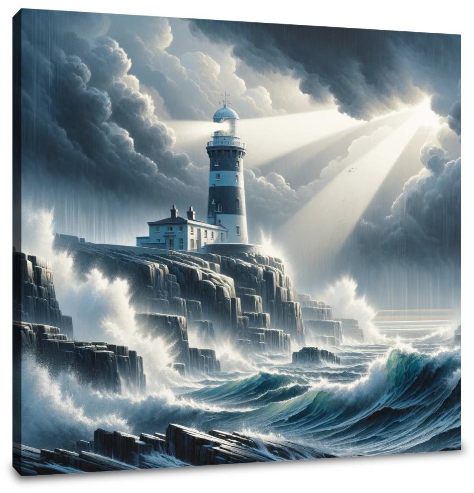 Stormwatch Lighthouse Canvas