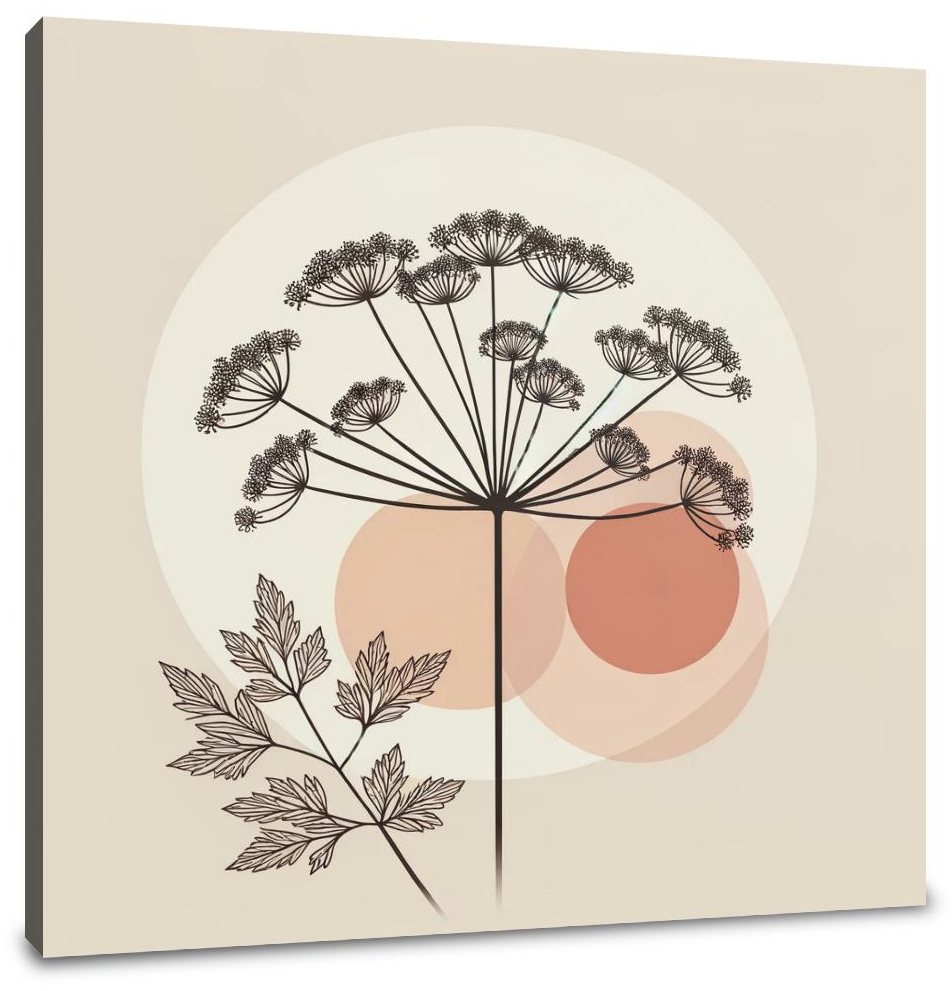Elegance in Silhouette: Anthriscus Canvas