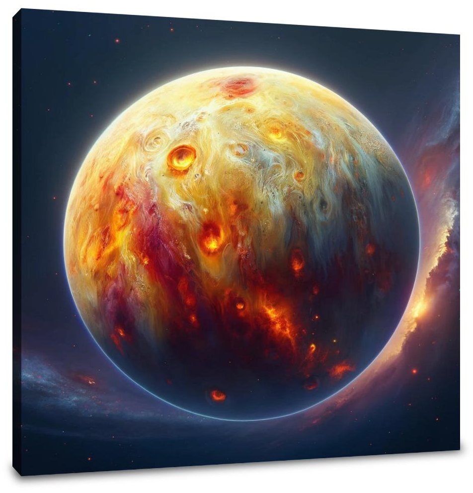 Io's Volcanic Splendor Canvas