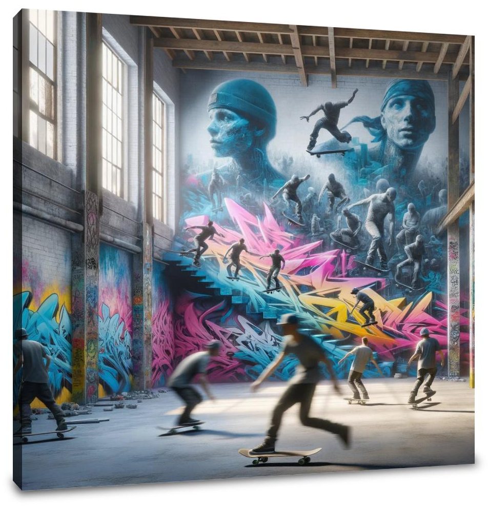 Skateboard Symphony Canvas