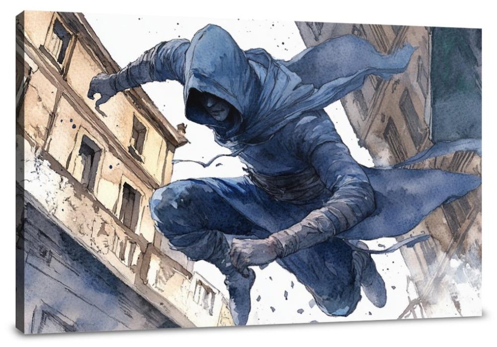 Night Chase Assassin Canvas