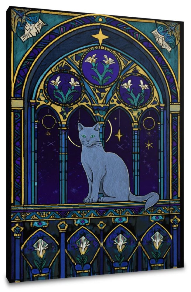 Sacred Feline Altar Canvas