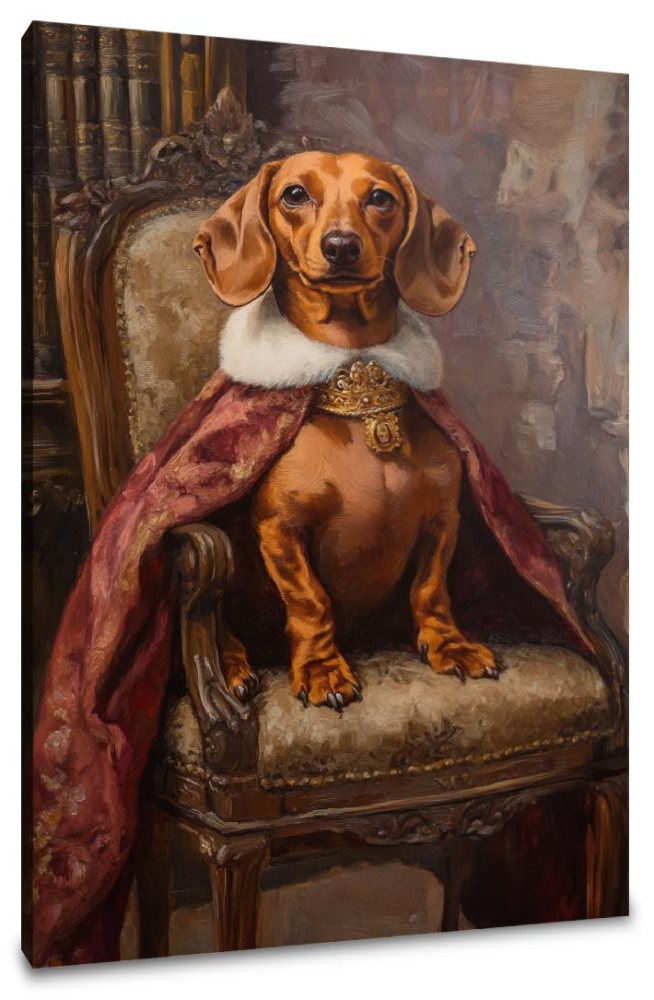 Regal Dachshund Twilight Canvas