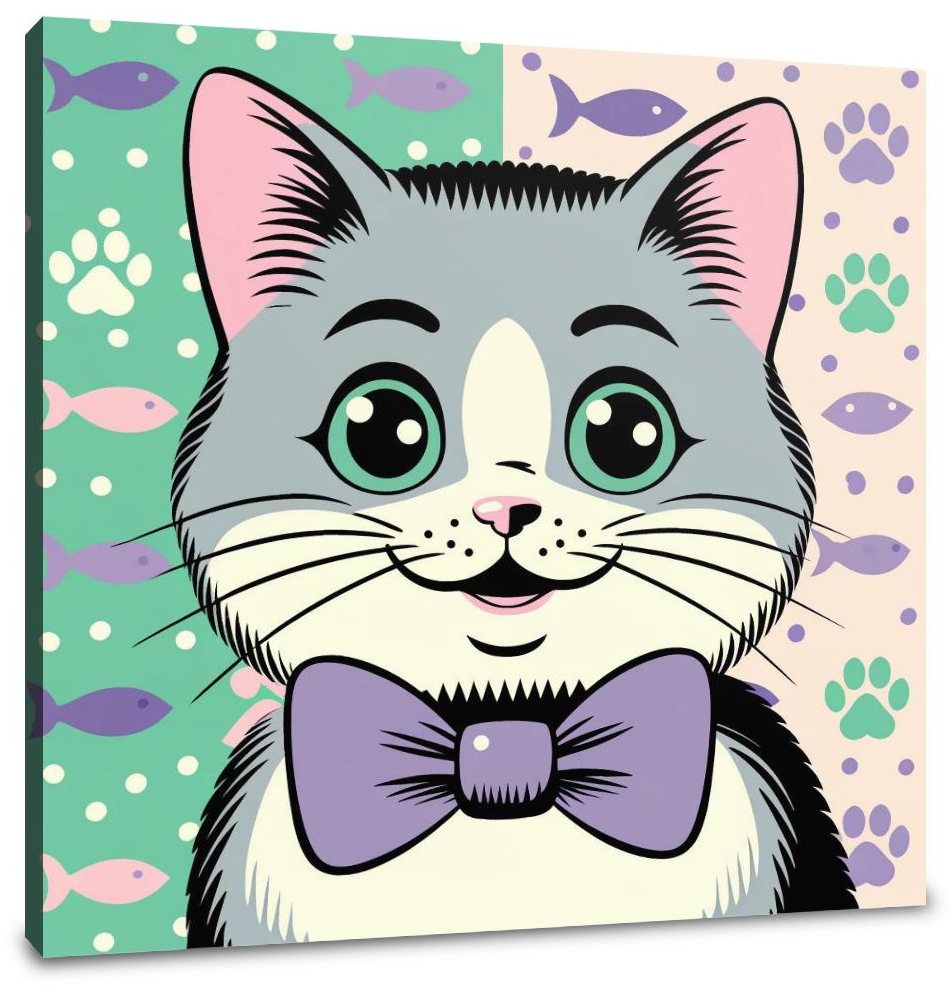 Whimsical Cat Canvas