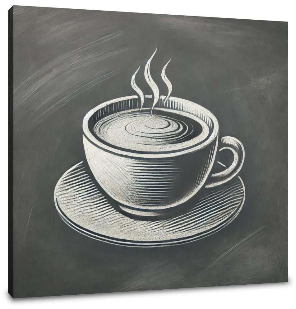 Café Chalkboard Coffee Canvas