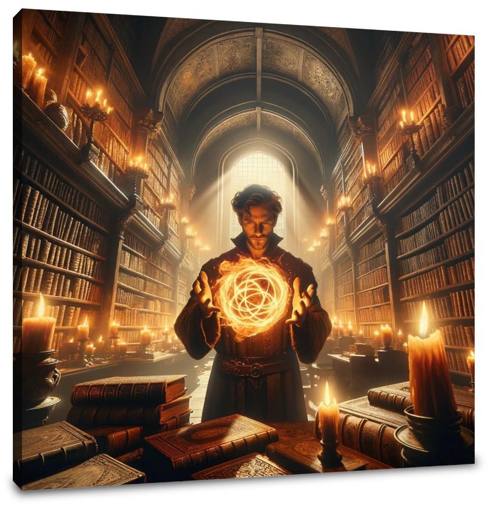 Arcane Fire Mage Canvas