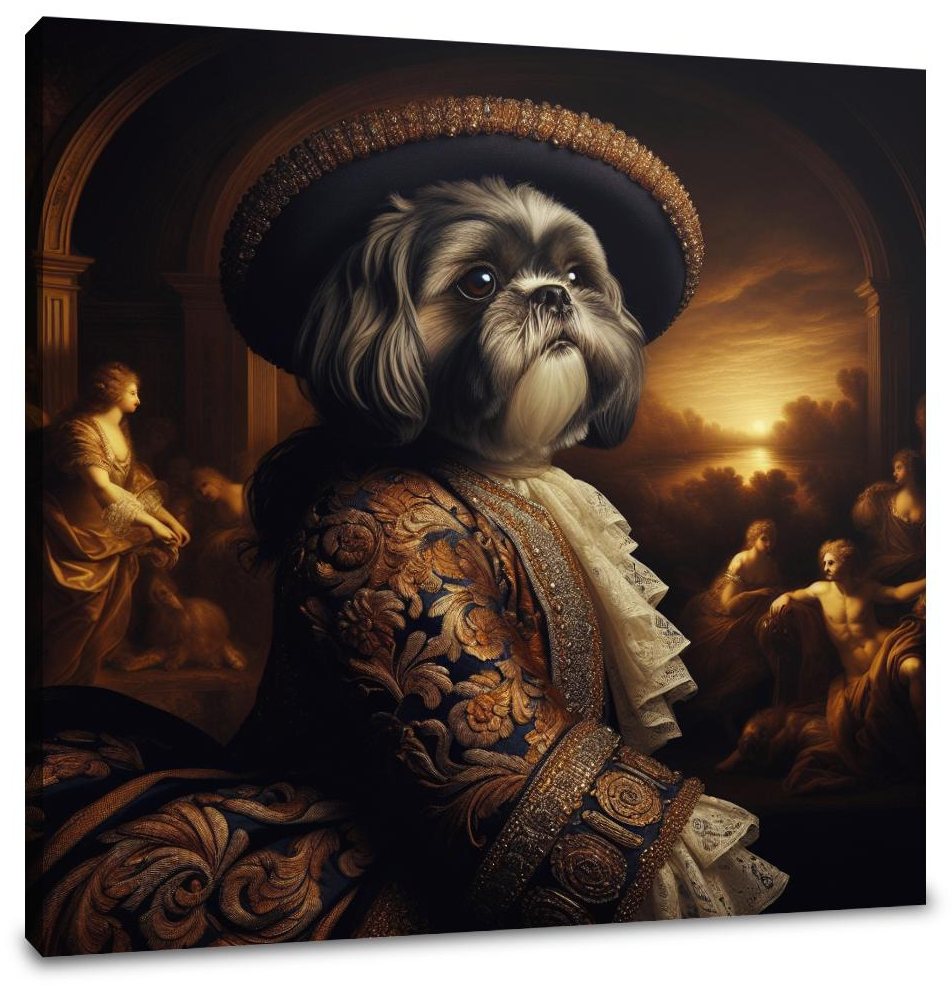 Baroque Shih Tzu Majesty Canvas
