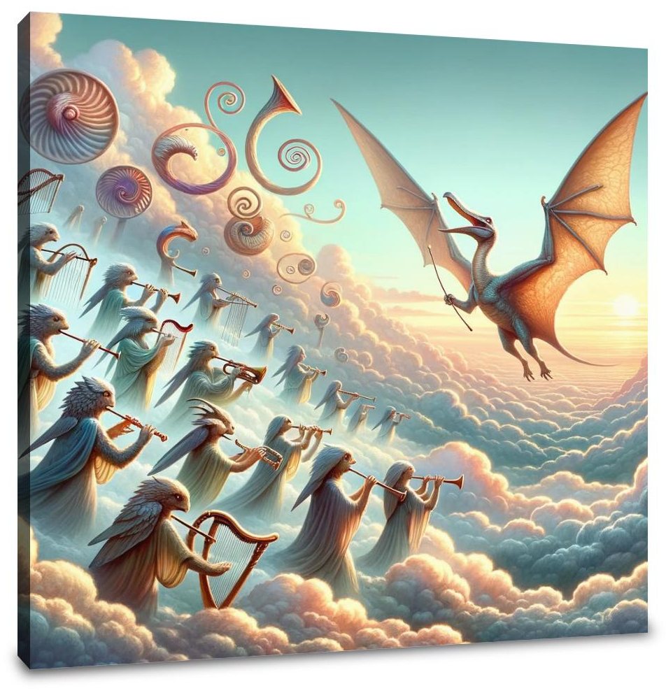 Sky Symphony Pterodactyl Canvas