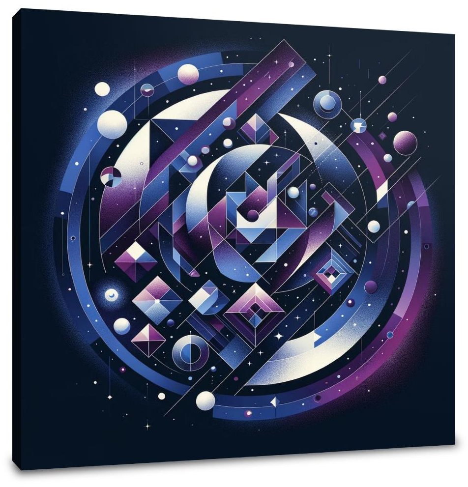 Cosmic Dance in Geometry Canvas