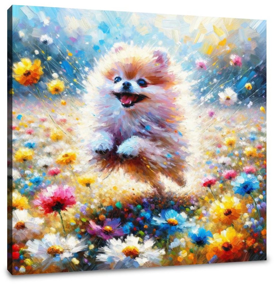 Pomeranian Joy Canvas