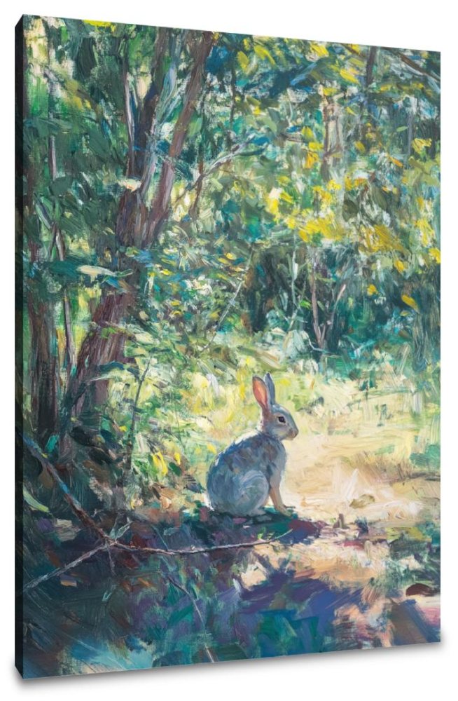 Rabbit's Grazing Canvas