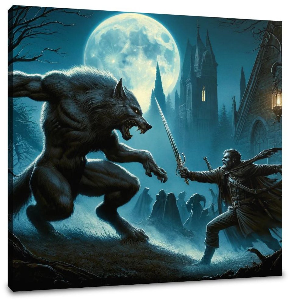 Moonlit Gothic Battle Canvas