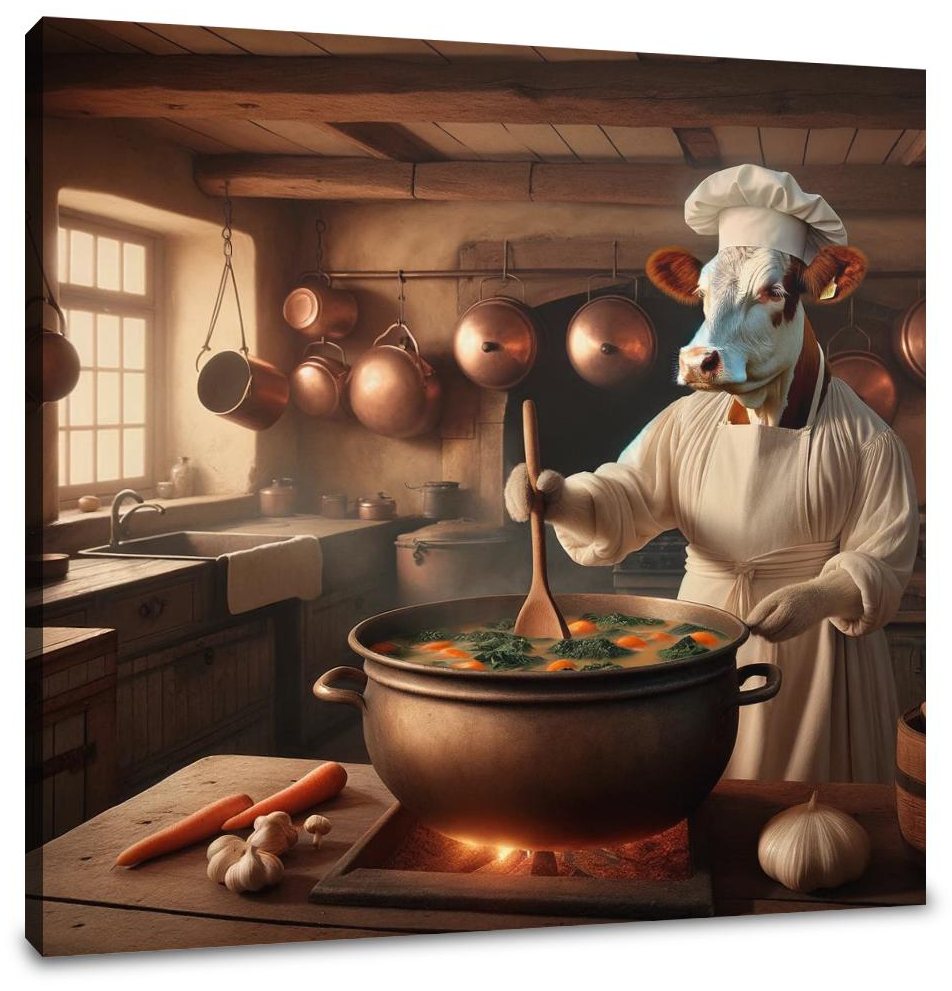 Chef Moo's Soup Station Canvas