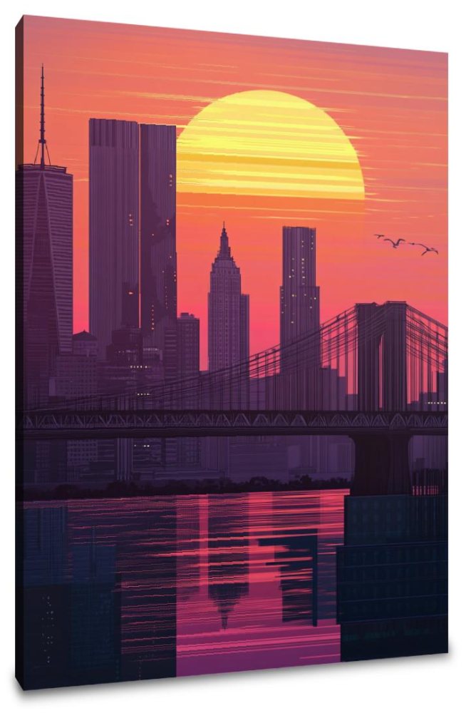 Sunset Cityscape Canvas