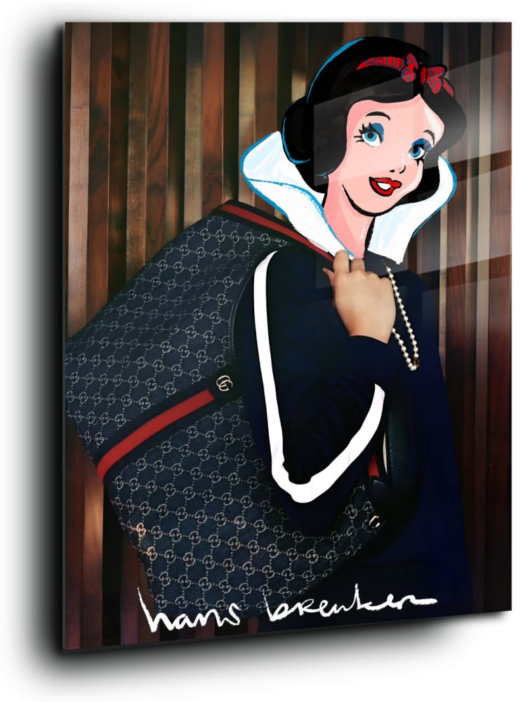 Big Bag, snowwhite unique pop art. Plexiglas 60 x 80 (20 x 30 in)