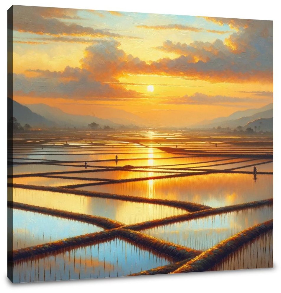 India's Sunset Serenity Canvas