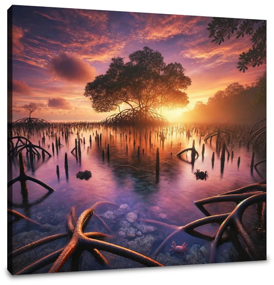 Sunset Mangrove Canvas