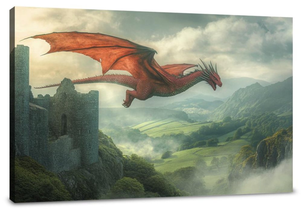 Welsh Dragon Serenity Canvas