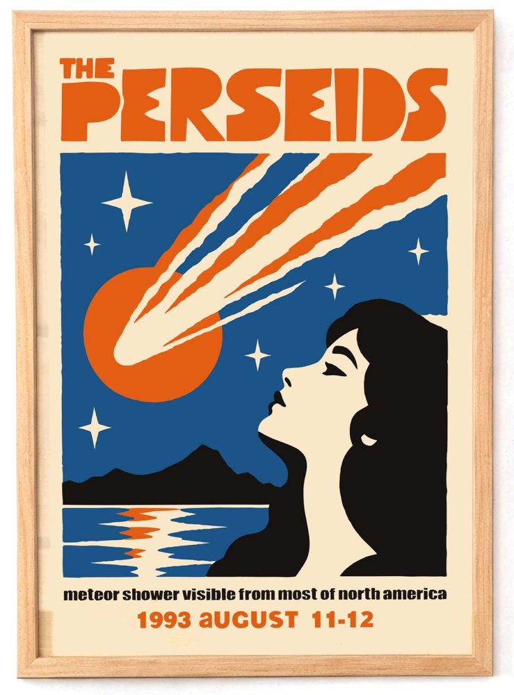 Perseids Meteor Shower Poster Print