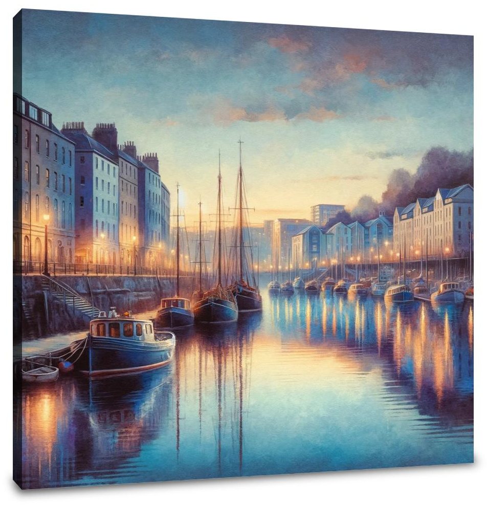 Bristol Harbourside Dusk Canvas