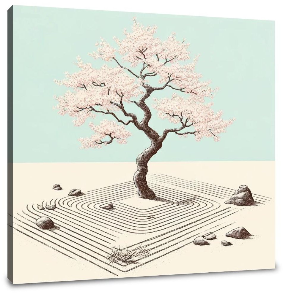 Pastel Zen Garden Canvas