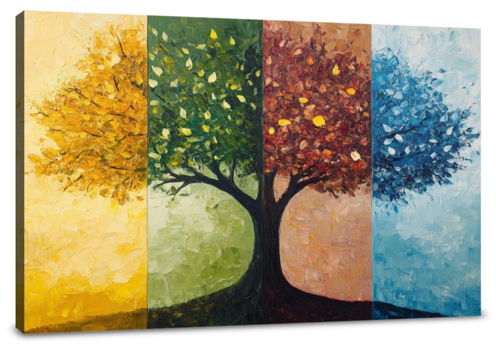 Seasonal Tree Symphony Canvas