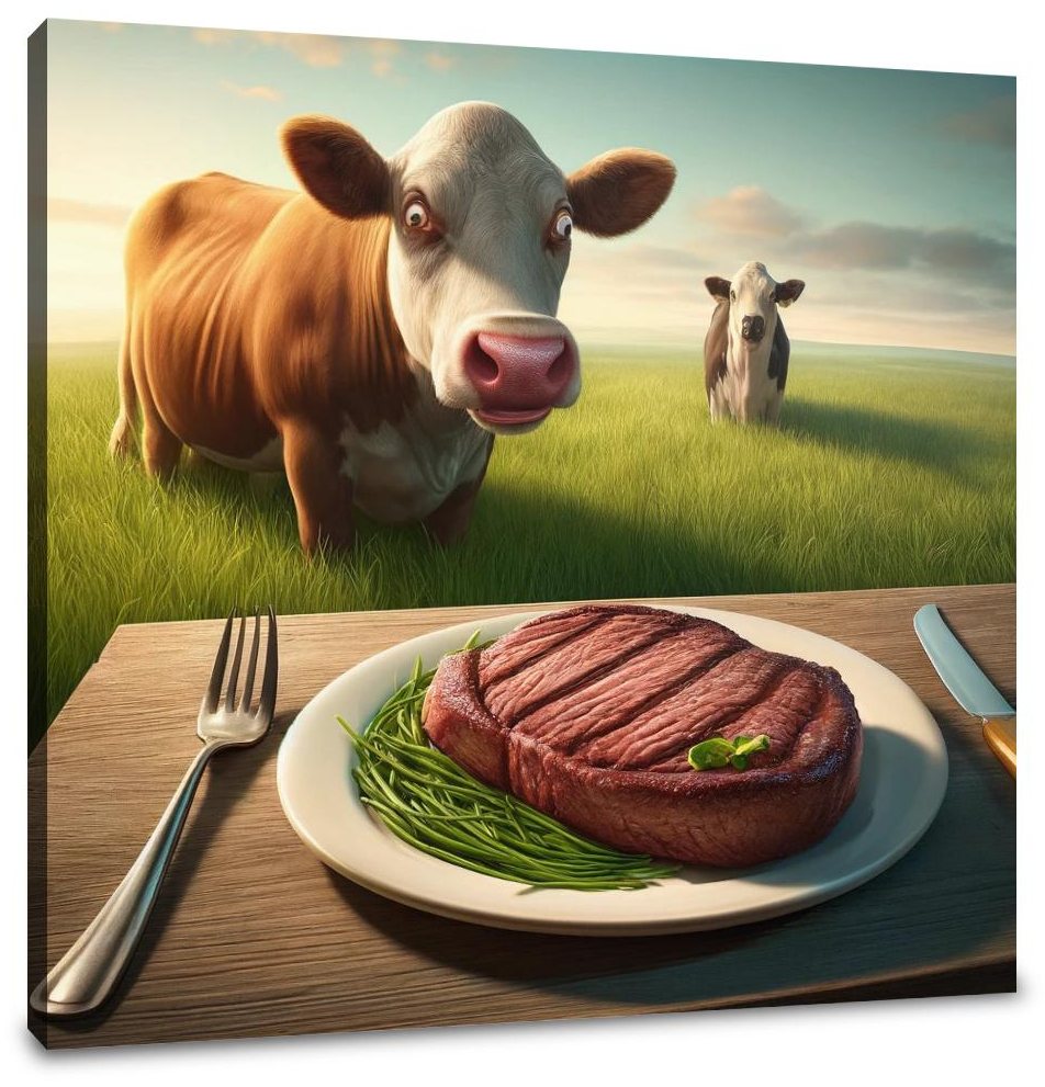 Steak and Surprise Canvas
