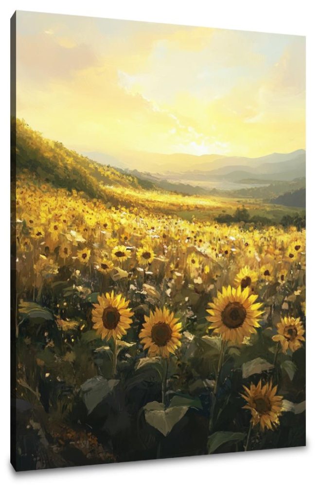 Sunrise Sunflower Symphony Canvas