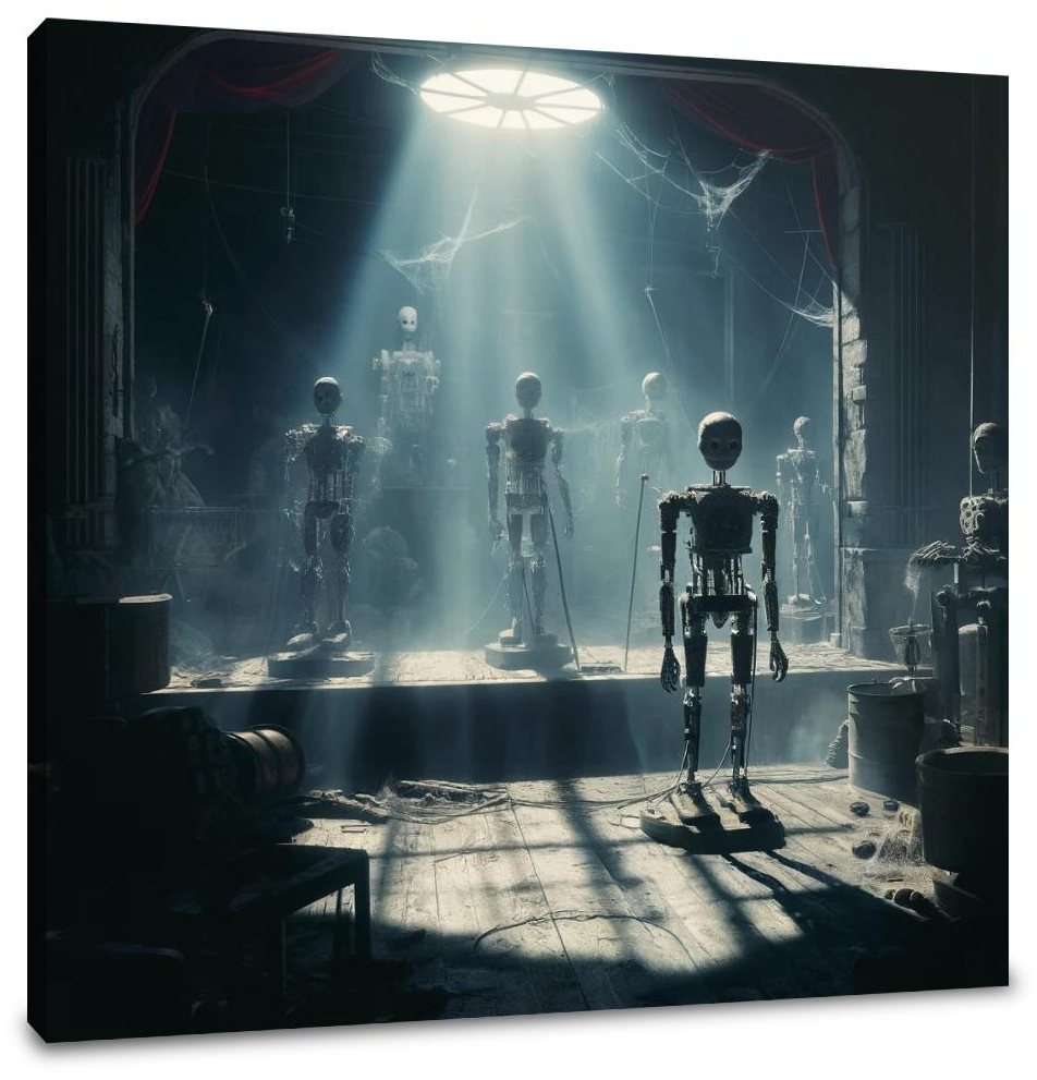 Abandoned Arcade Show Stage Canvas