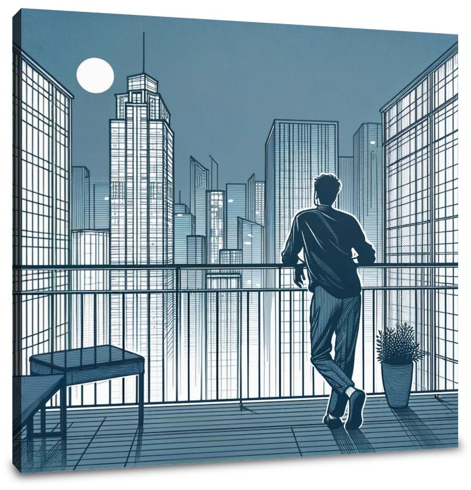 Rooftop Serenity Canvas
