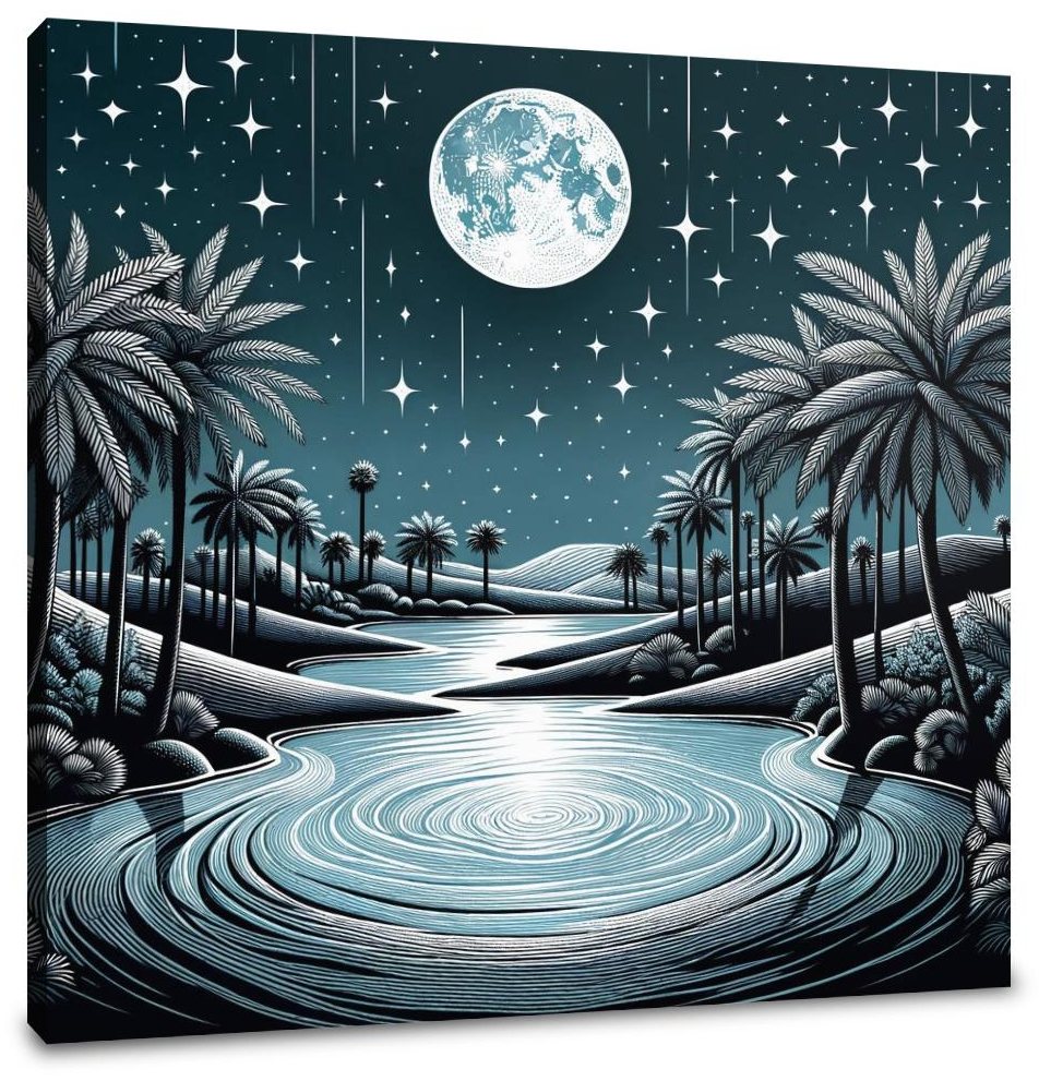 Midnight Oasis Serenade Canvas