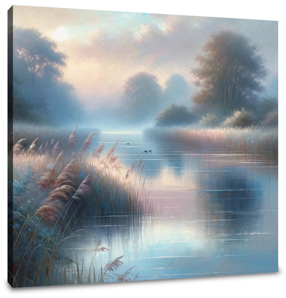 Dawn Riverbank Canvas