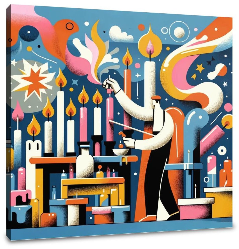 Whimsical Candle Maker Canvas