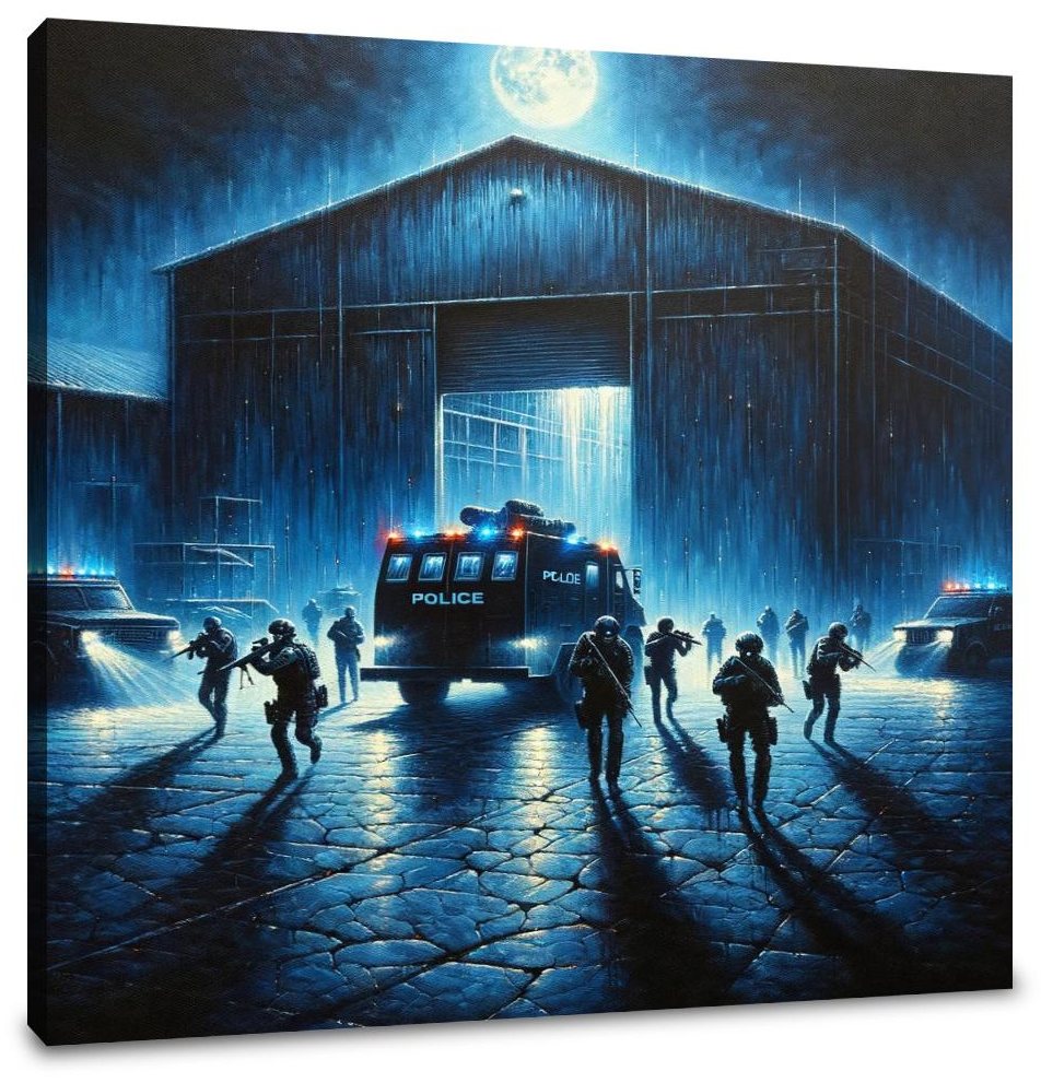 Abandoned Warehouse Raid Canvas